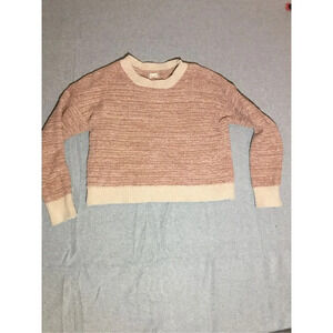 Womens Altar’d State Sweater Size Large Cozy Pink Beige Warm Fuzzy Winter